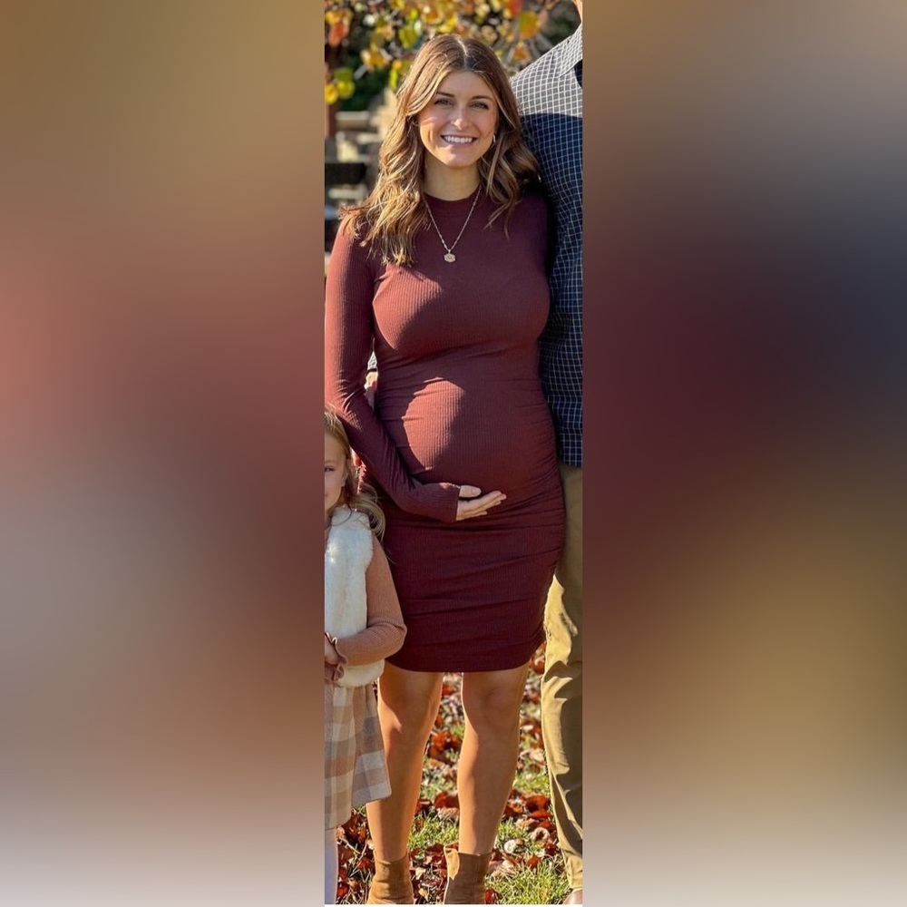 Maternity ribbed Midi Dress